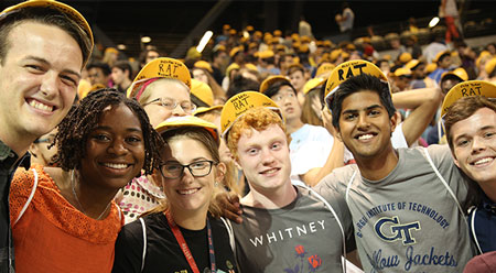 students smiling at camera