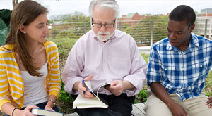 professor helping students