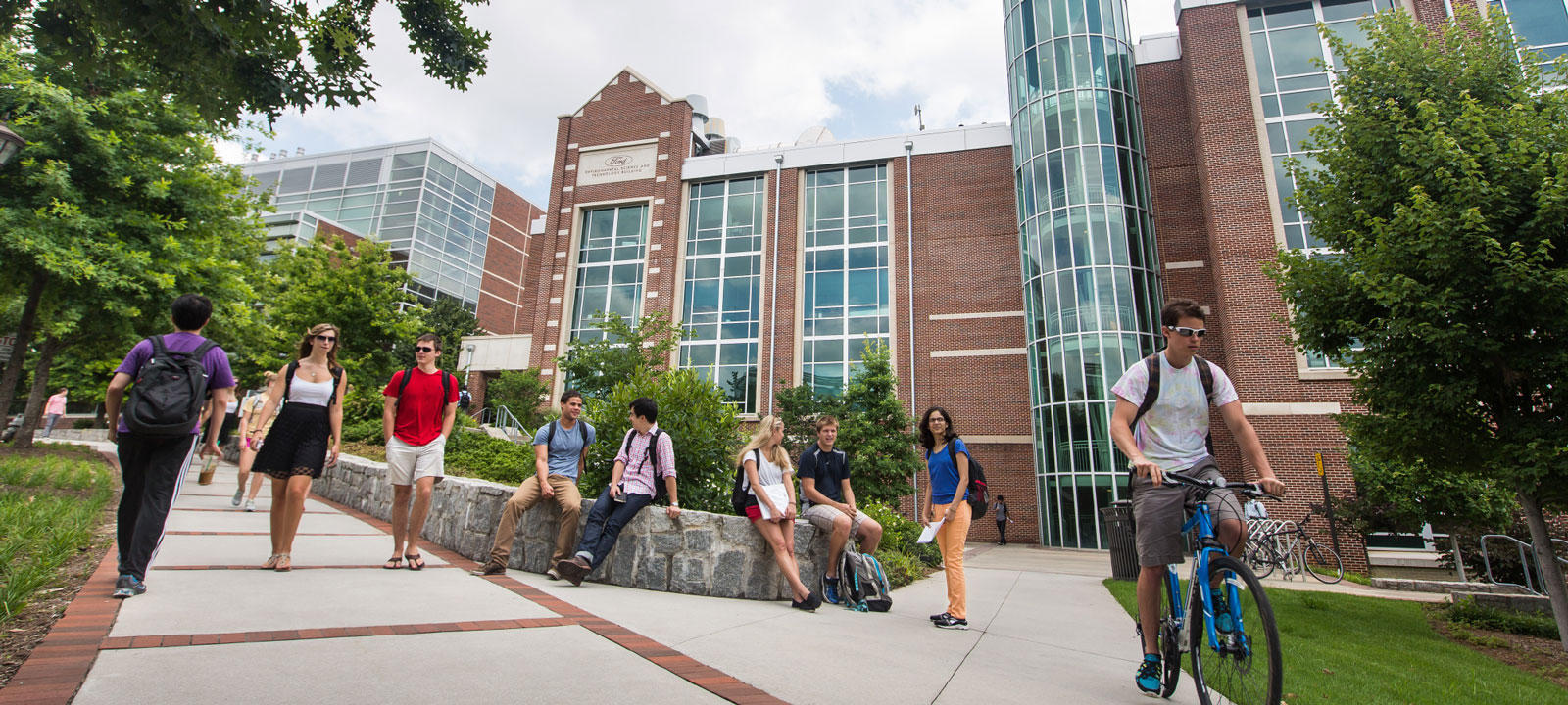 Students on the campus