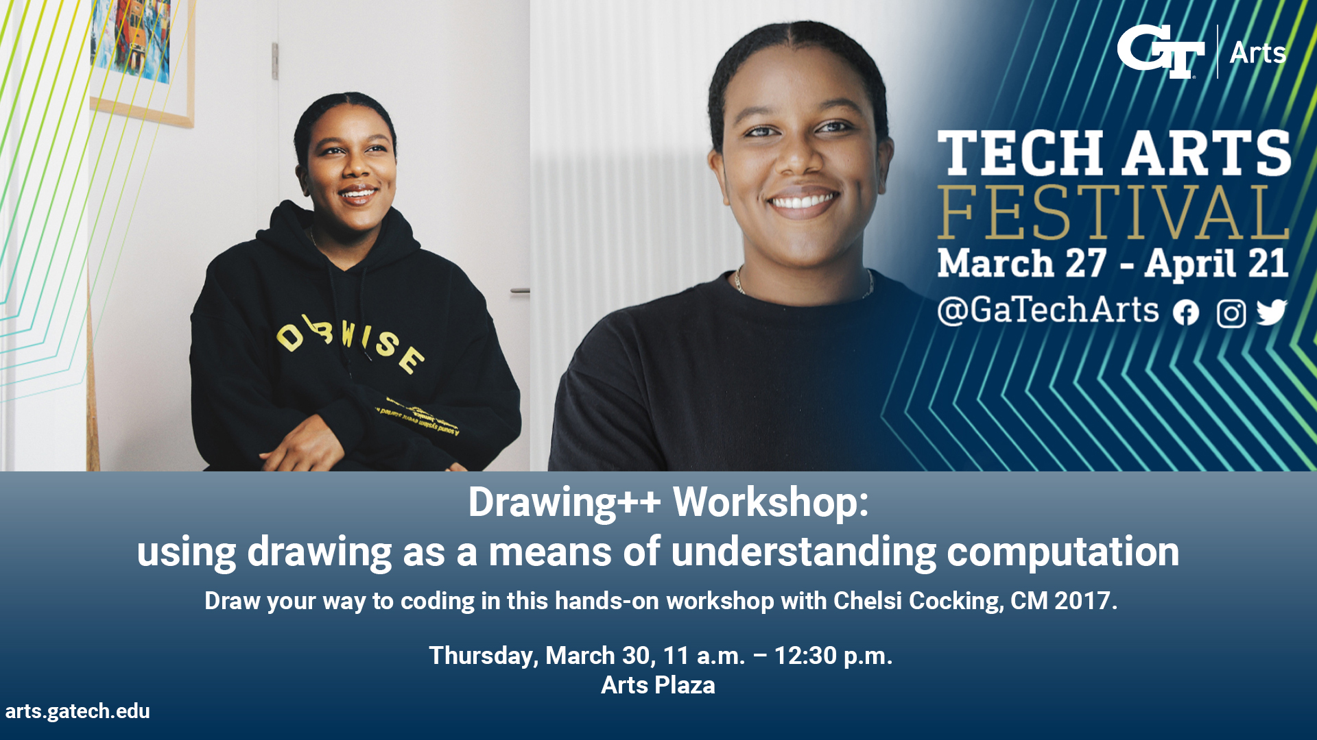 &lt;p&gt;As part of Tech Arts Festival, Georgia Tech alumna Chelsi Cocking, CM 2017, leads Drawing++ Workshop: using drawing as a means of understanding computation. A project of Georgia Tech Arts.&lt;/p&gt;
