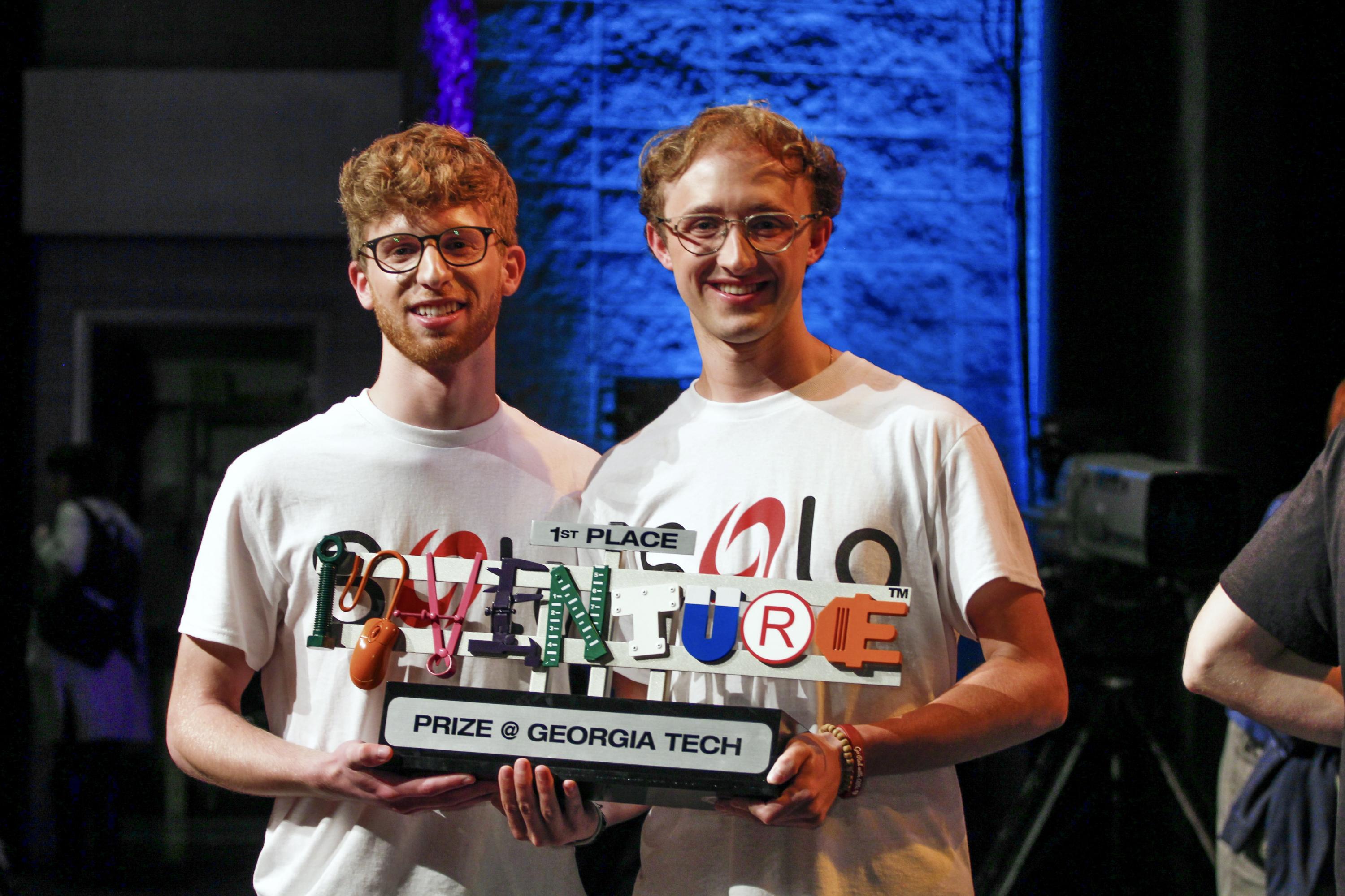 Team Sola, comprised of mechanical engineers Wessley Pergament of Old Westbury, NY, and Brayden Drury of Park City, Utah, won the 2022 Georgia Tech InVenture Prize.
