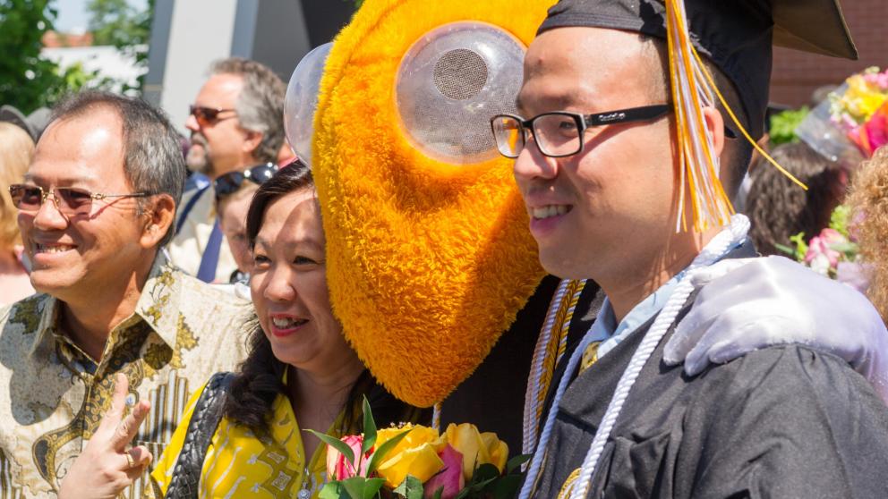 Students and famiies enjoy our President's Graduation Celebration