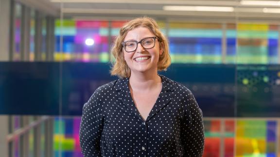 As university archivist, Alex McGee is eager to serve as a resource for anything related to Georgia Tech’s history. (Photo by Allison Carter)