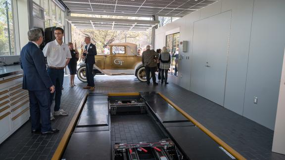 A ribbon-cutting took place for the new Reck Garage on Tuesday, March 7, 2023. Photo by Allison Carter