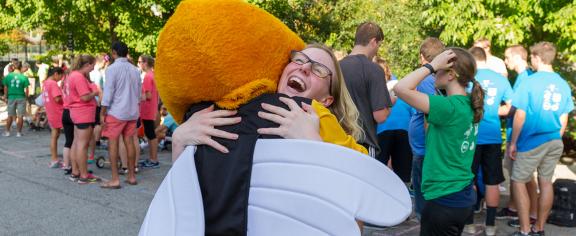 Hugging Buzz at Mini 500