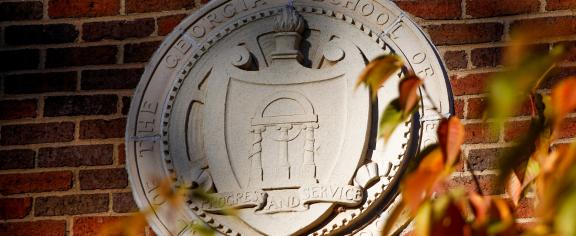 Georgia Tech Seal in Fall