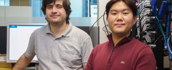 Associate Professor Daniel Genkin and Ph.D. student Jason Kim from Georgia Tech's School of Cybersecurity and Privacy