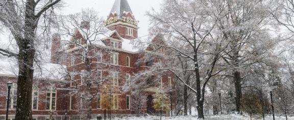 Snow at Tech Tower