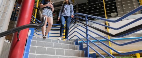 Students Walking in the Manufacturing Related Disciplines Complex