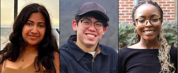 Congratulations to the walk-on Stamps President's Scholars from the College of Sciences: Sonali Kaluri, Seth Kinoshita, and Medina McCowin.