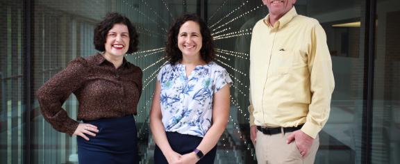 Interdisciplinary faculty co-directors of the Astrobio Minor (from left): Jennifer Glass, Frances Rivera-Hernández, Nicholas Hud