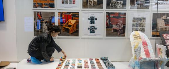 Hyojin Kwon installing Plastic Reimagined: Material Agency and Circular Design