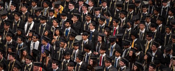 Students at Commencement