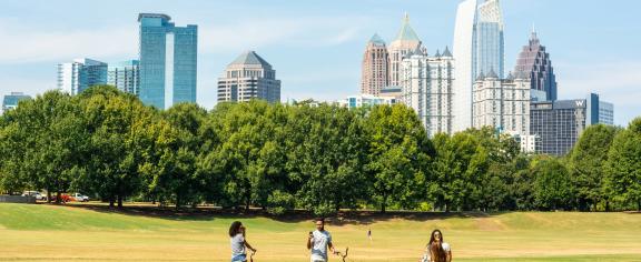 Bikers in Piedmont Park
