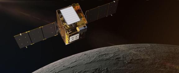 NASA's Lunar Trailblazer in Orbit Around the Moon (Artist's Concept)