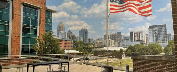American Flag at Veterans Resource Center