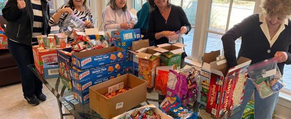 Georgia Tech Women's Club Packing Items for Klemis Kitchen