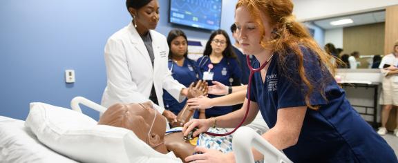 Nursing students at the Nell Hodgson Woodruff School of Nursing at Emory University