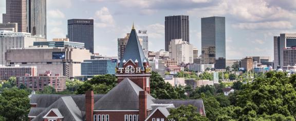 Tech Tower and Atlanta Skyline