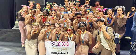 White and Gold Winter Guard