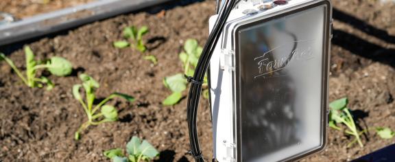 The FarmBot in Georgia Tech’s Community Garden serves as a test bed for designing related learning experiences and supporting partner schools in setting up their devices.  