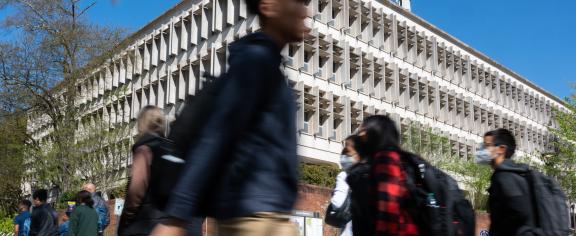 Students walking