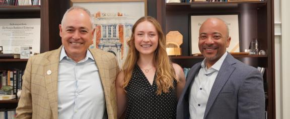 2026 Truman Scholar with Georgia Tech's President and Provost