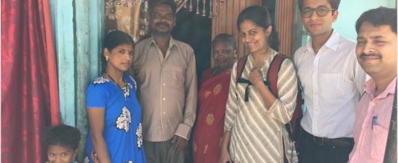 People posing for photo in India