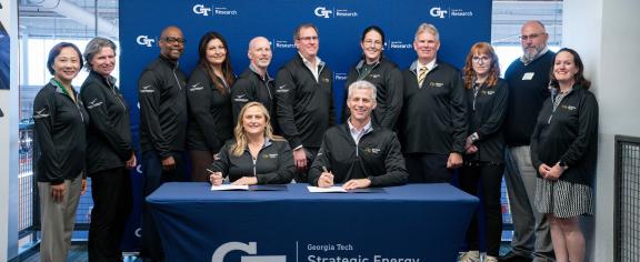Picture of MOU Signing ceremony participants from PNNL and Georgia Tech