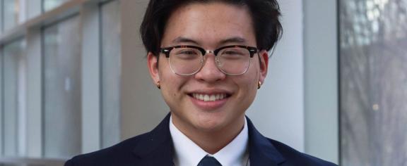 Elliot Huang will graduate in May with bachelor’s degrees in psychology and computer science.