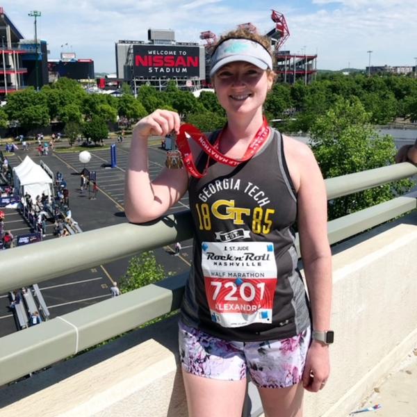 Alexa Ramirez has completed nine half marathons, one full marathon, and several 5K and 10K races, including the Peachtree Road Race. (Photo courtesy of Alexa Ramirez) 
