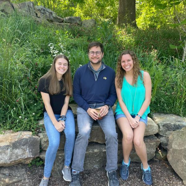 Anika Patka, Andrew Schulz, and Cassie Shriver (L-R) 