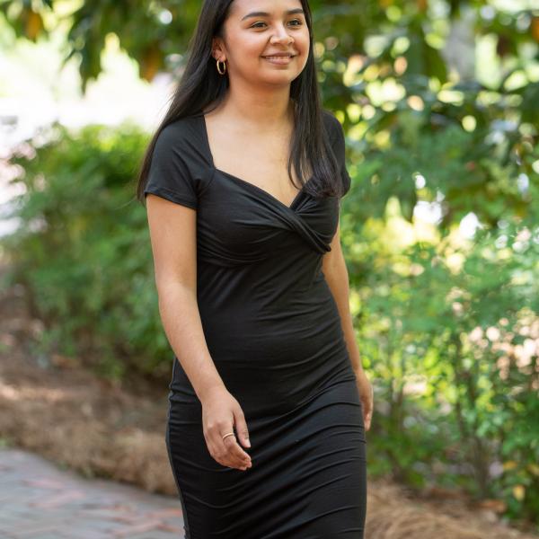 Frida Carrera's internship experience is in marketing, and she plans to work in that field. (Photo by Rob Felt)
