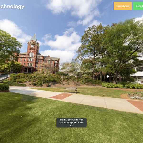 Tech's virtual campus tour launched on Aug. 14 and features 360-degree views of iconic spots across campus.